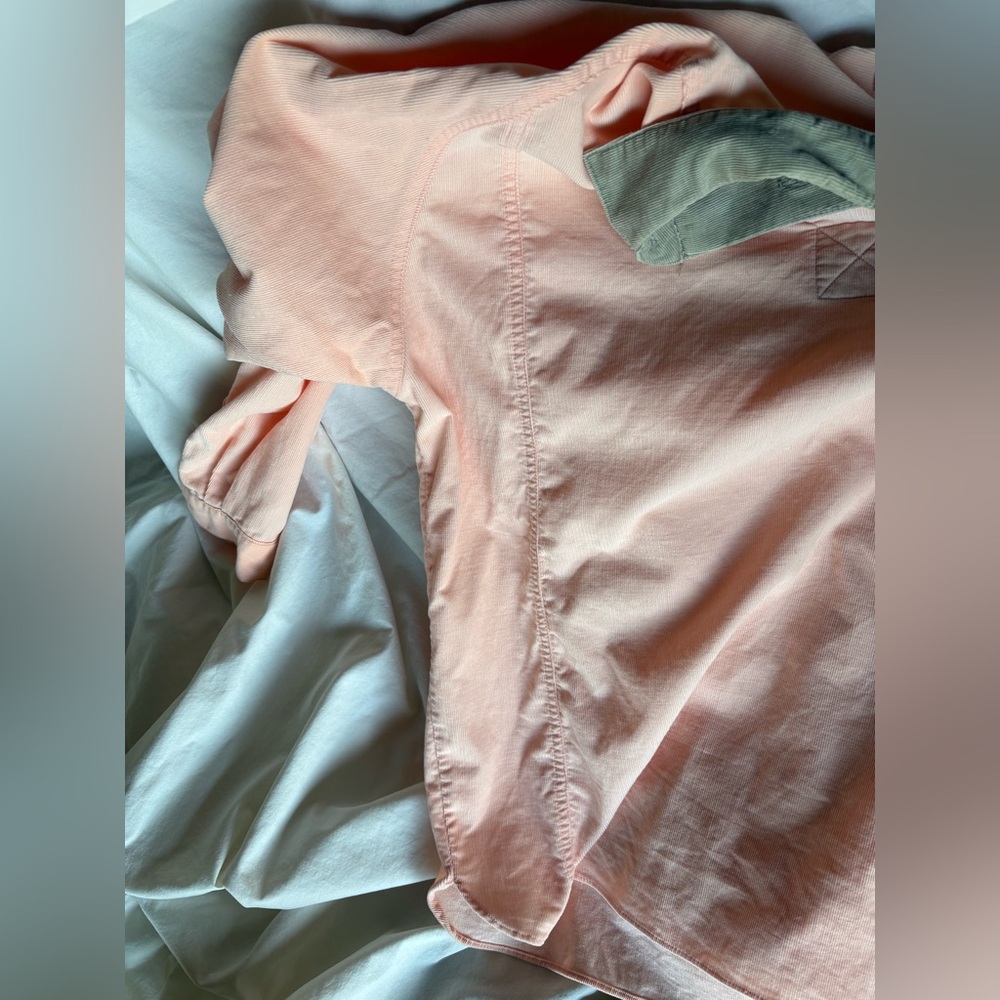 Izod Peach and Khaki Long Sleeve Shirt - Picture 10 of 17